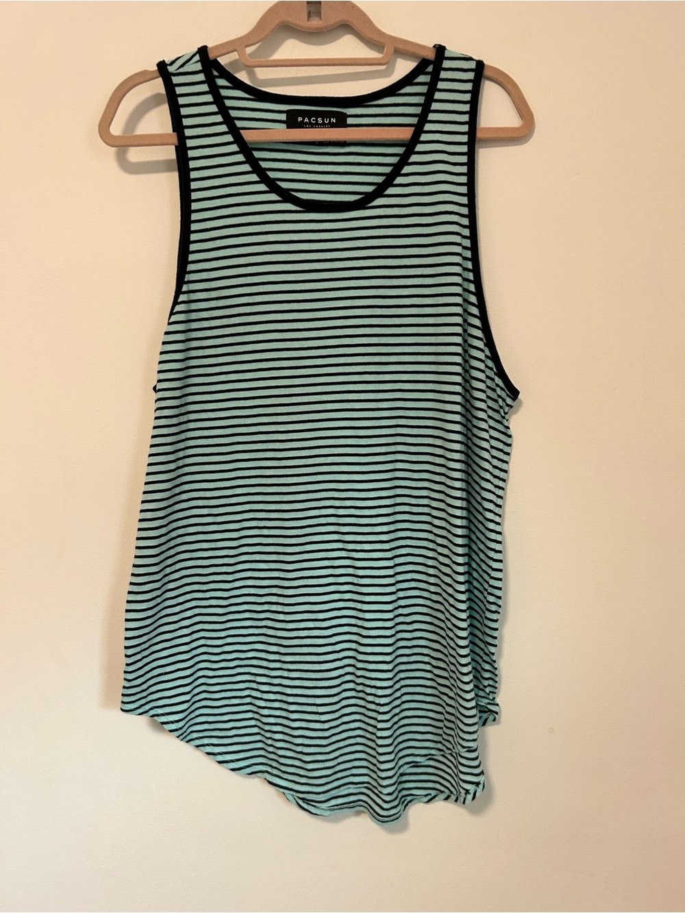 PacSun Mint Green and Black Striped Tank